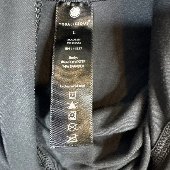 Yogalicious Black Long Hoodie L Thumbholes Soft Athleisure Lounge Cozy - Picture 8 of 8